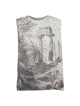 Dolce & Gabbana Dolce Gabbana silk Greek Temple Ruins print sleeveless top (view 1)