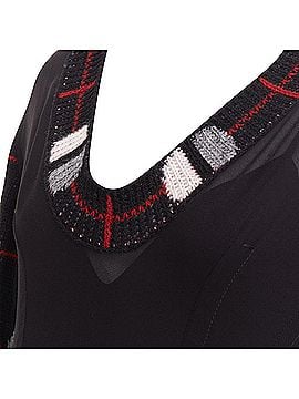 Prada Prada Runway sable checkered wool midi dress (view 2)