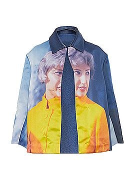 Undercover Undercover Cindy Sherman print yellow polyester silk jacket (view 1)