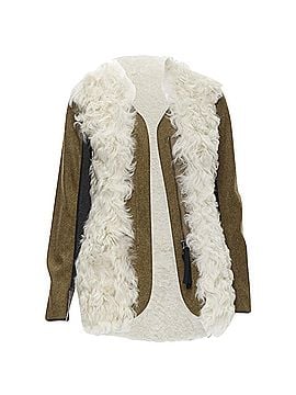 MARNI Marni lamb shearling fur wool sleeves winter coat (view 1)