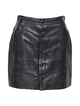 Saint Laurent Saint Laurent snap button mini skirt (view 1)