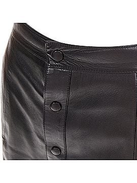 Saint Laurent Saint Laurent snap button mini skirt (view 2)
