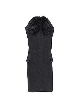 Joseph Joseph wool minimal oversized fur collar pockets boxy vest (view 1)
