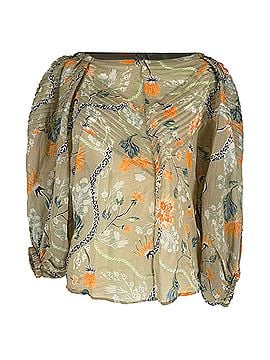 Chloé Chloé Floral-Print Balloon Sleeved Blouse in Multicolor Ramie (view 2)