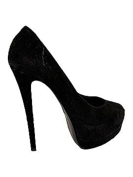 Giuseppe Zanotti Giuseppe Zanotti Round-Toe Platform Pumps in Black Suede (view 1)