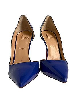 Christian Louboutin Christian Louboutin Iriza Pumps in Blue Patent Calf Leather (view 2)