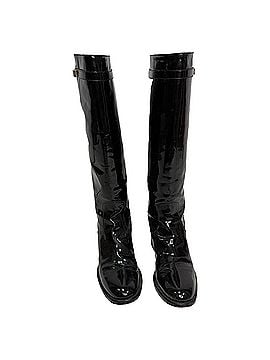 Fendi Fendi Riding Boots in Black Patent Leather (view 2)