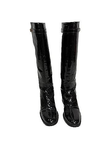 Fendi Fendi Riding Boots in Black Patent Leather (view 2)