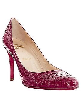 Christian Louboutin Christian Louboutin Miss Gena glossy leather round toe pumps (view 2)