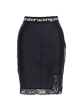 Alexander Wang T Alexander Wang Lace Trim Logo Tape Waistband Mini Skirt (view 1)