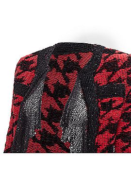 Balmain Balmain houndstooth destroyed pointelle knit mesh jacket (view 2)