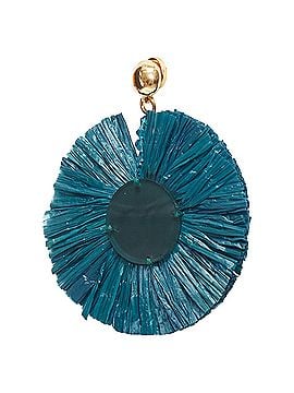 Oscar De La Renta Oscar De La Renta Raffia Acrylic Plate Round Pin Earrings (view 1)