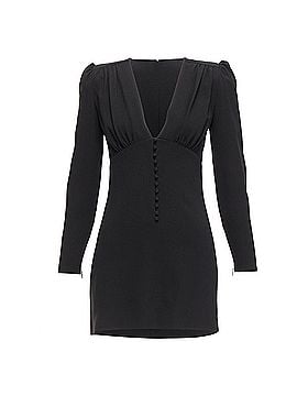 Saint Laurent Saint Laurent deep V neck wrapped buttons mini dress (view 1)