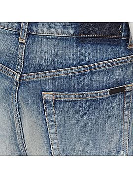 Saint Laurent Saint Laurent distressed washed denim high waisted shorts (view 2)