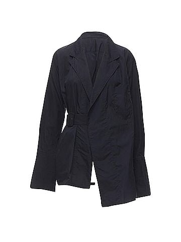 Comme des Garçons Comme Des Garcons asymmetric belted deconstructed blazer (view 1)