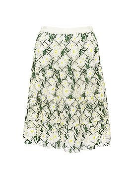 Giambattista Valli Giambattista Valli Embroidered Daisy Cotton Blend Midi Skirt (view 1)