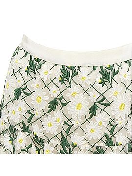 Giambattista Valli Giambattista Valli Embroidered Daisy Cotton Blend Midi Skirt (view 2)