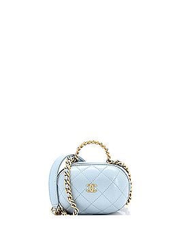 Chanel CC Bubble Top Handle Vanity Case with Chain Quilted Lambskin Small (view 1)
