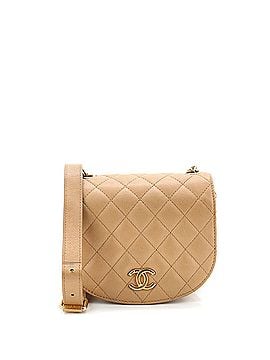 Chanel CC Full Flap Saddle Messenger Quilted Calfskin Mini (view 1)