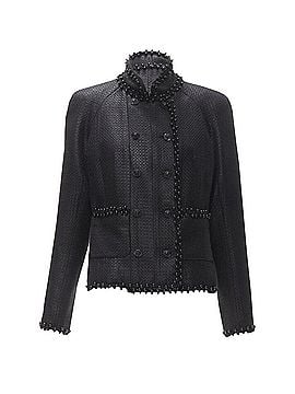 Chanel Chanel lattice lacquer tweed bead embellished Lion button jacket (view 1)
