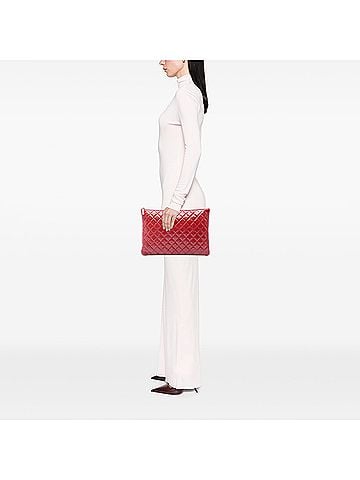 Chanel Large Quilted Patent O Case Clutch (view 2)