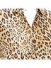 FRAME 100% Silk Brown Ame silk camel multi leopard print long sleeve shirt Size 2 - photo 2