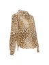 FRAME 100% Silk Brown Ame silk camel multi leopard print long sleeve shirt Size 2 - photo 3
