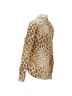 FRAME 100% Silk Brown Ame silk camel multi leopard print long sleeve shirt Size 2 - photo 6