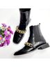 Zara 70% Polyurethane 30% Polyester 100% Thermolite Black Gold Ankle Boots Size 8 1/2 - photo 9