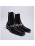 Zara 70% Polyurethane 30% Polyester 100% Thermolite Black Gold Ankle Boots Size 8 1/2 - photo 11