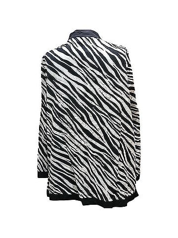 Jones New York Zebra Cotton Blouse Long Sleeve Blouse (view 2)