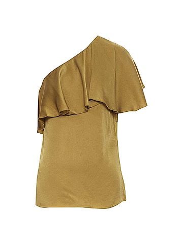 Lanvin Lanvin Alber Elbaz acetate layer one shoulder evening top (view 1)