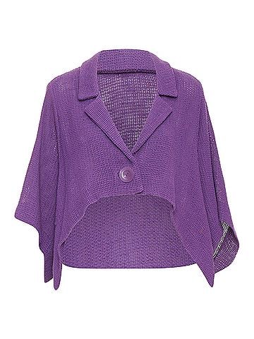 Chloé Chloe Vintage cotton blend single button high low cape jacket (view 1)