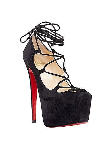 Christian Louboutin Christian Louboutin Ghildarc 160 suede square toe lace up platform pumps EU37.5 (view 2)