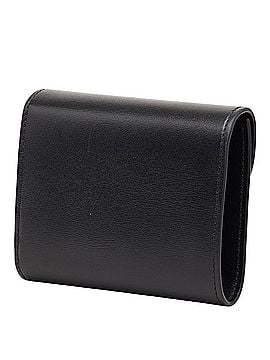 Céline Celine Triomphe Compact Wallet, Tri-fold Black Leather, Women's CELINE (view 2)