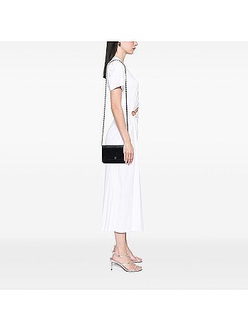 Chanel CC Lace Overlay Goatskin Wallet On Chain (view 2)