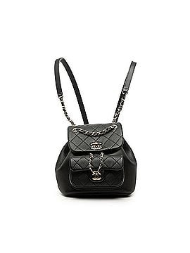 Chanel Chanel Matelassé Coco Mark Small Backpack, Black with Gold Hardware, Calfskin, Women's. (view 1)