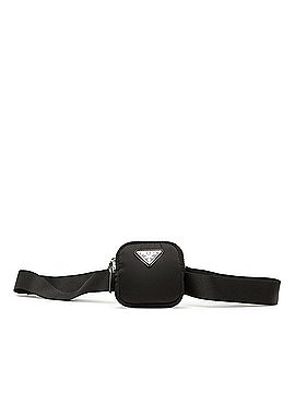 Prada Prada Triangle Logo Plate Body Bag Waist Pouch 1CN076 Black Nylon Women's PRADA (view 1)