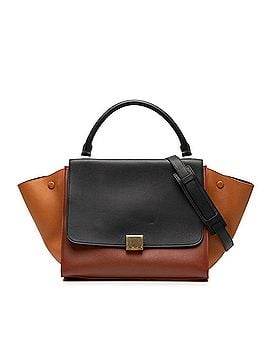 Céline Celine Trapeze Medium Handbag/Shoulder Bag 2-Way 169543 Black Brown Leather Women's CELINE (view 1)