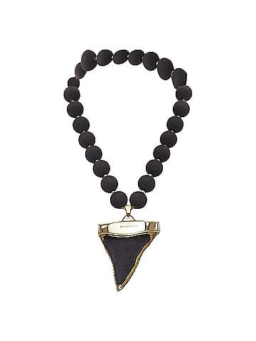 Givenchy Givenchy Riccardo Tisci pony hair shark tooth velvet ball necklace (view 1)