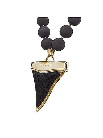 Givenchy Givenchy Riccardo Tisci pony hair shark tooth velvet ball necklace (view 2)