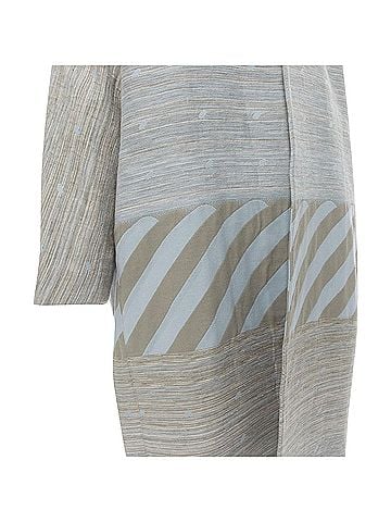 Issey Miyake Issey Miyake geometric jacquard coat (view 2)