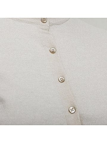 Alaïa ALAIA beige virgin wool blend mini buttons classic cropped cardigan FR36 S (view 2)