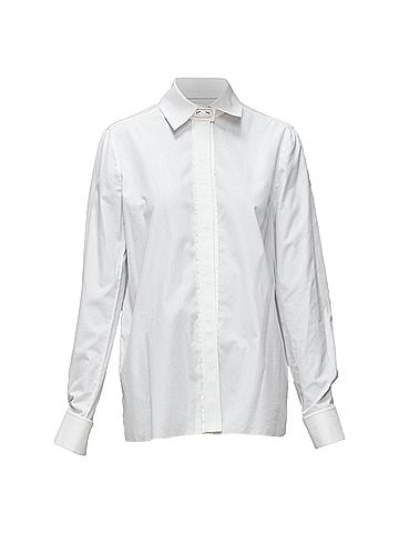 Givenchy Givenchy Riccardo Tisci Silver Metal Button Collar Cotton Shirt (view 1)