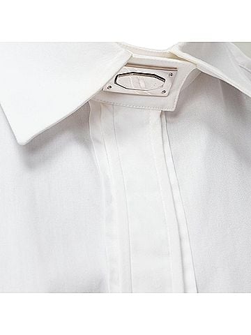 Givenchy Givenchy Riccardo Tisci Silver Metal Button Collar Cotton Shirt (view 2)