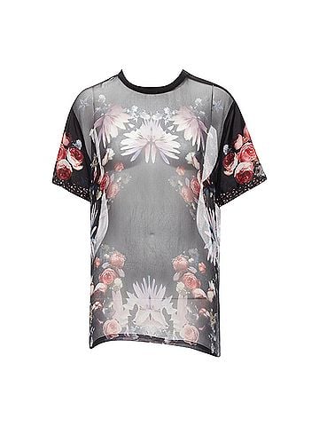 Givenchy Givenchy Riccardo Tisci floral sheer romantic goth tshirt (view 1)