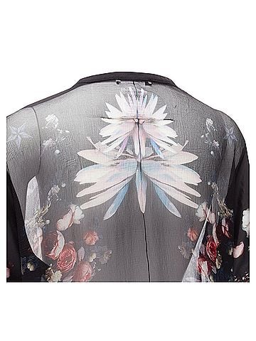 Givenchy Givenchy Riccardo Tisci floral sheer romantic goth tshirt (view 2)
