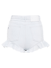 MSGM 100% Denim Blue Msgm Ruffle Hem Zipper Mini Shorts Size 2 - photo 5