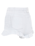 MSGM 100% Denim Blue Msgm Ruffle Hem Zipper Mini Shorts Size 2 - photo 9