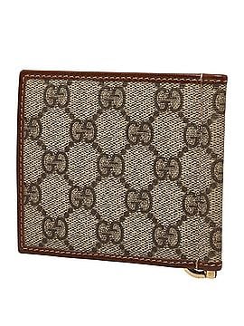 Gucci Gucci GG Supreme Money Clip Bi-fold Wallet 700686 Beige Brown Leather Women's GUCCI (view 2)